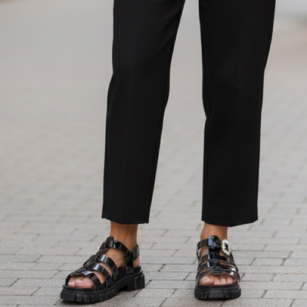 Black Strappy Sandals